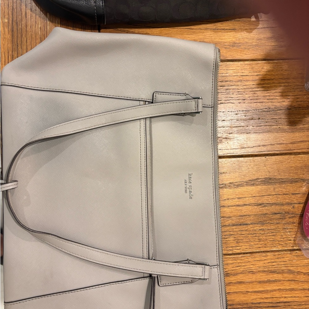 Kate Spade Light Gray Tote Bag
